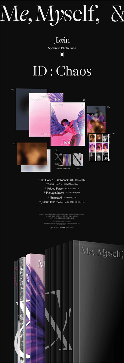 JIMIN - SPECIAL 8 PHOTO-FOLIO ME, MYSELF, AND JIMIN ID : CHAOS